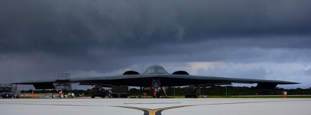 B-2 Spirits complete deployment, joint and combined training missions with B-1s, F-22s and Australian allies