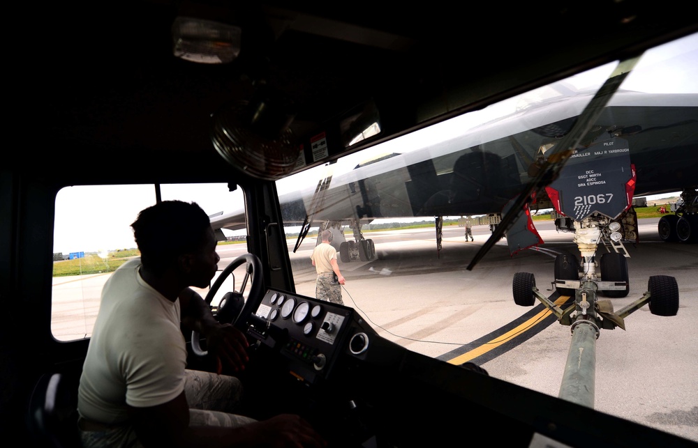 B-2 Spirits complete deployment, joint and combined training missions with B-1s, F-22s and Australian allies