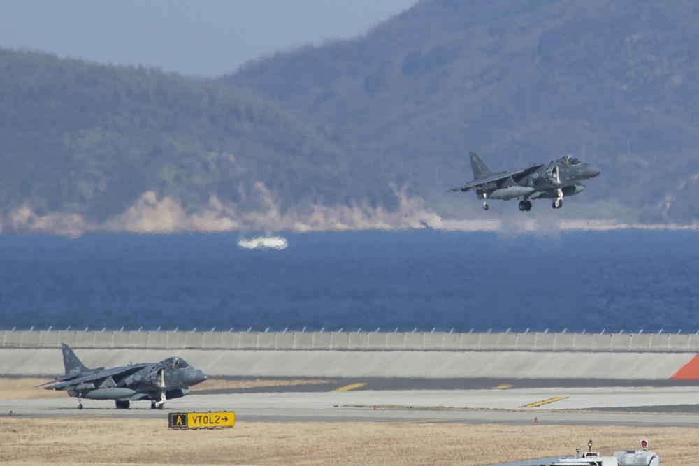 AV-8B Harrier training flights