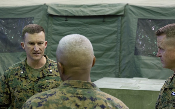 One-star general visits SPMAGTF-CR-AF Marines
