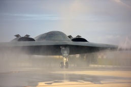B-2 Spirits complete deployment, joint and combined training missions with B-1s, F-22s and Australian allies