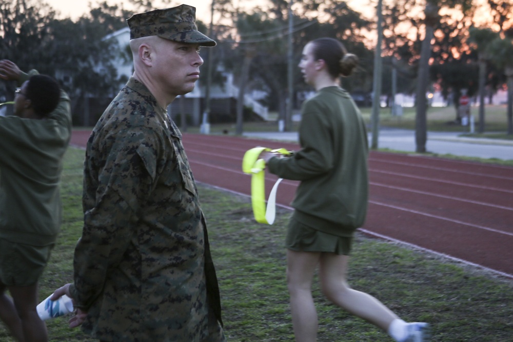 Marines observe an Initial Strength Test