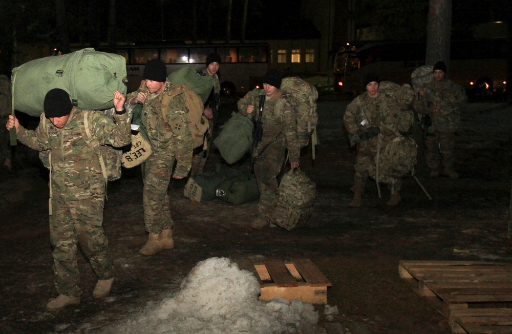 1-68 AR Soldiers arrive in Latvia for 9-month rotation