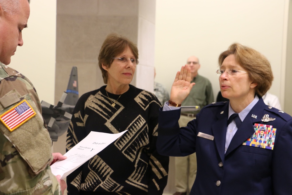 Brig. Gen. Carol Timmons swears in as the Adjutant General of the Delaware National Guard