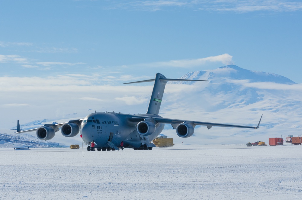C-17 Lands at McMurdo Station