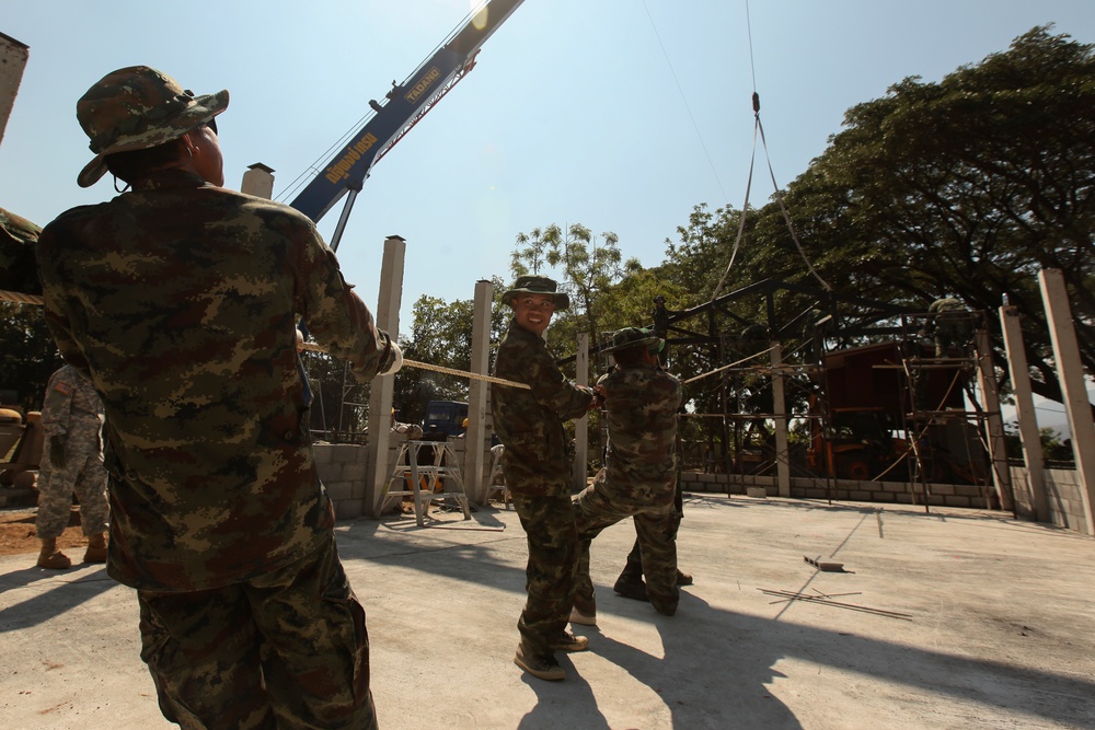 Cobra Gold 17, Construction At The at Ban Tha Kham Rai Duea Samakee School