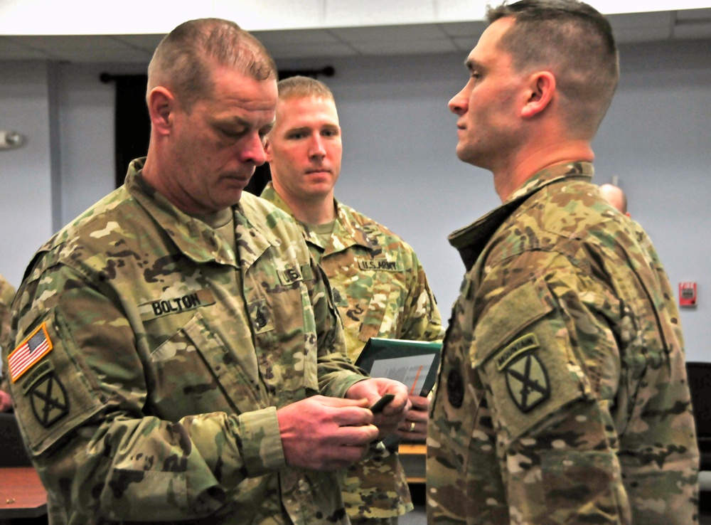 Like Father, Like Son: Sgt. 1st Class Pins Son to Same Rank