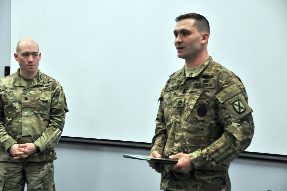 Like Father, Like Son: Sgt. 1st Class Pins Son to Same Rank