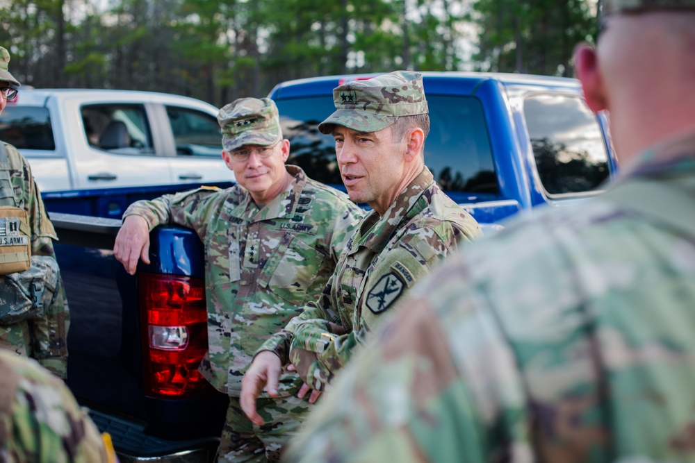 Lt. Gen. Michael D. Lundy, commanding general, Combined Arms Center, visits the Maneuver Center of Excellence.