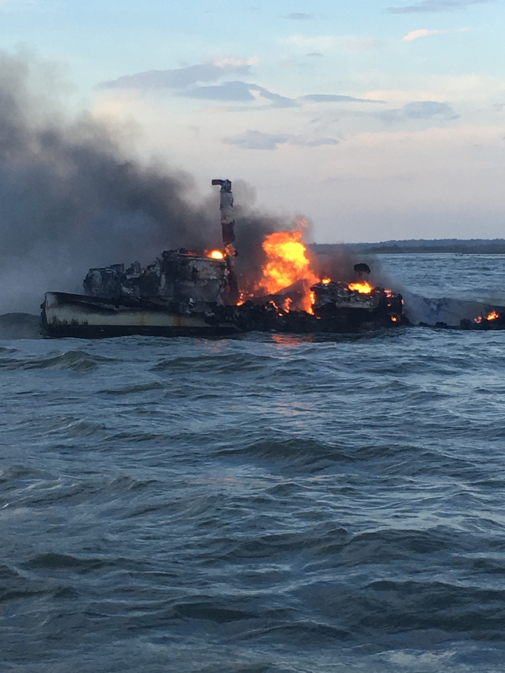 Coast Guard rescues 3 fishermen after vessel catches fire near St. Catherines Island