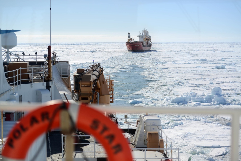 Polar Star resupply vessel escort