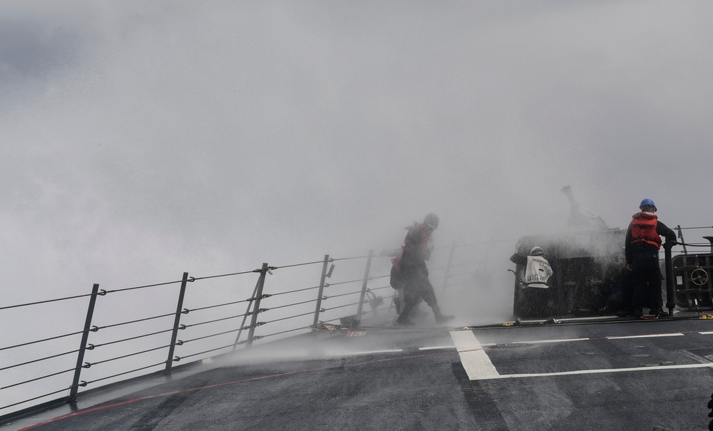 Replenishment-at-Sea aboard USS Wayne E. Meyer (DDG 108)