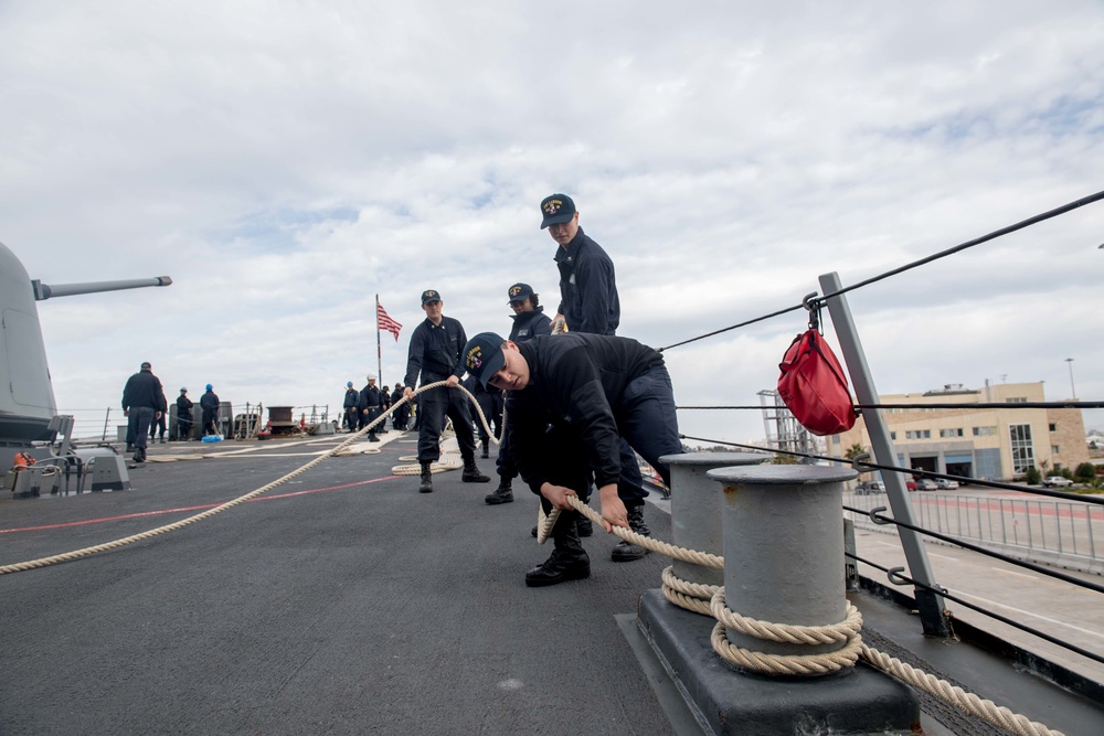 Laboon, part of the George H.W. Bush Carrier Strike Group (GHWBCSG), is conducting naval operations in the U.S. 6th Fleet area of operations in support of U.S. national security interests in Europe