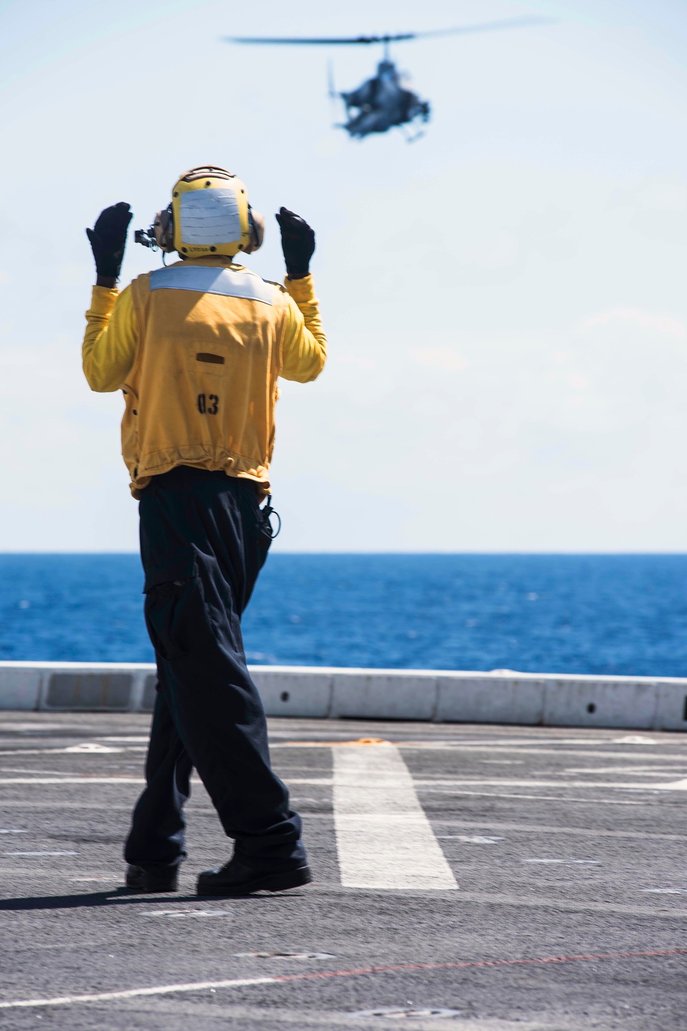 Flight ops aboard Green Bay