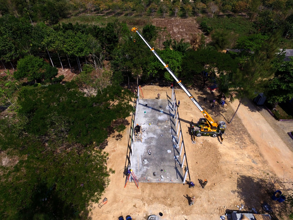 Aerial photographs of school during Cobra Gold