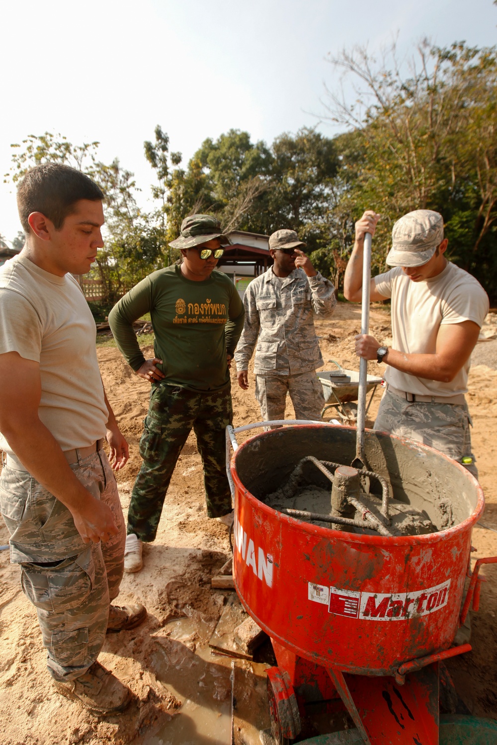 Construction of a library continues at the Ban Non Lueam School, Korat Province