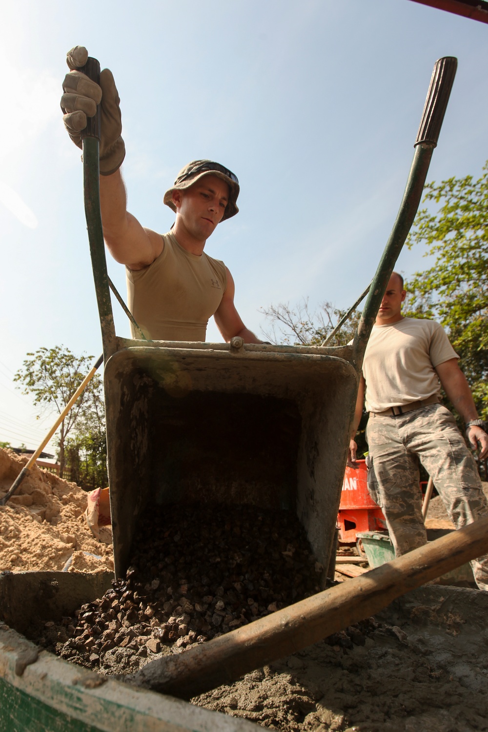 Construction of a library continues at the Ban Non Lueam School, Korat Province