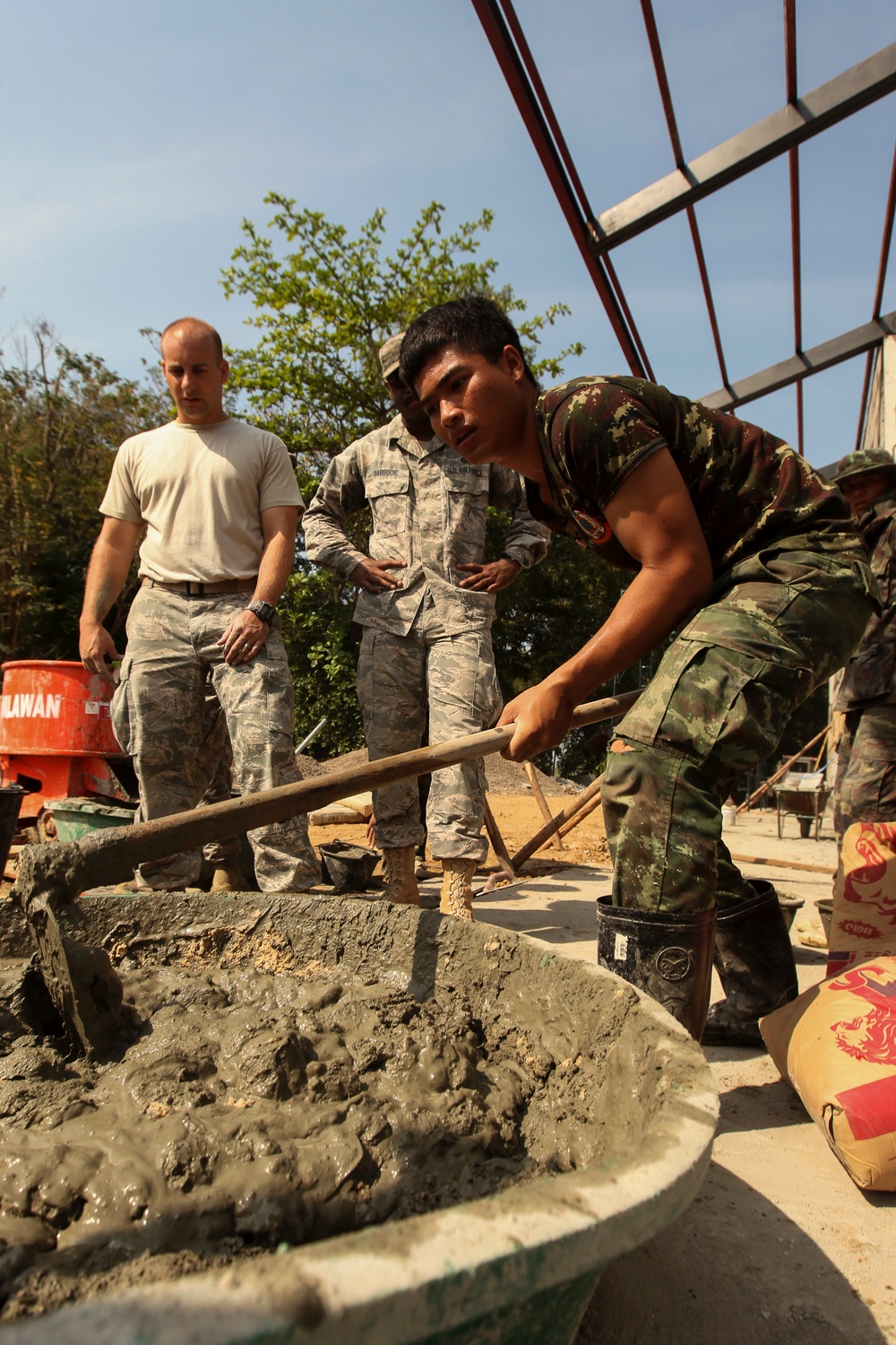 Construction of a library continues at the Ban Non Lueam School, Korat Province