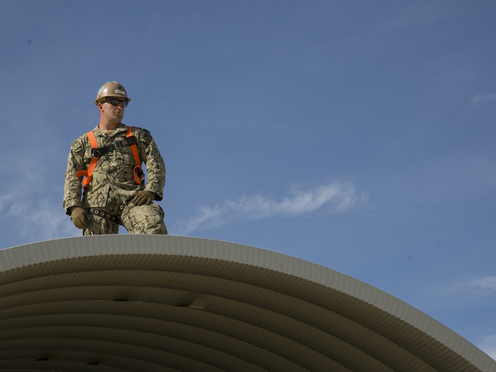 Seabees hard at work at Camp Wilson