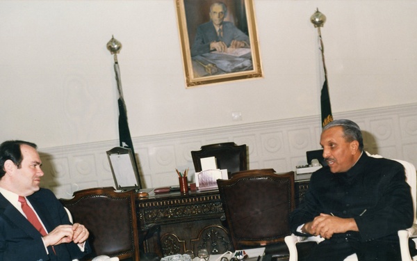 Admin. Woods w/ President General Mohammad Zia-ul-Haq January 21,1988