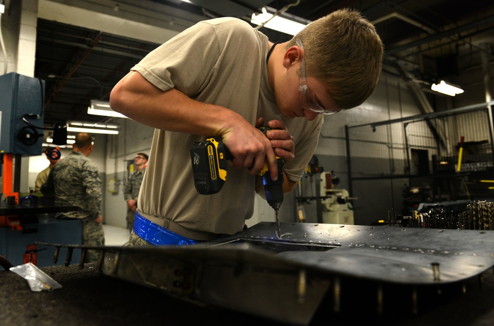 Airman reinforces Falcon structure