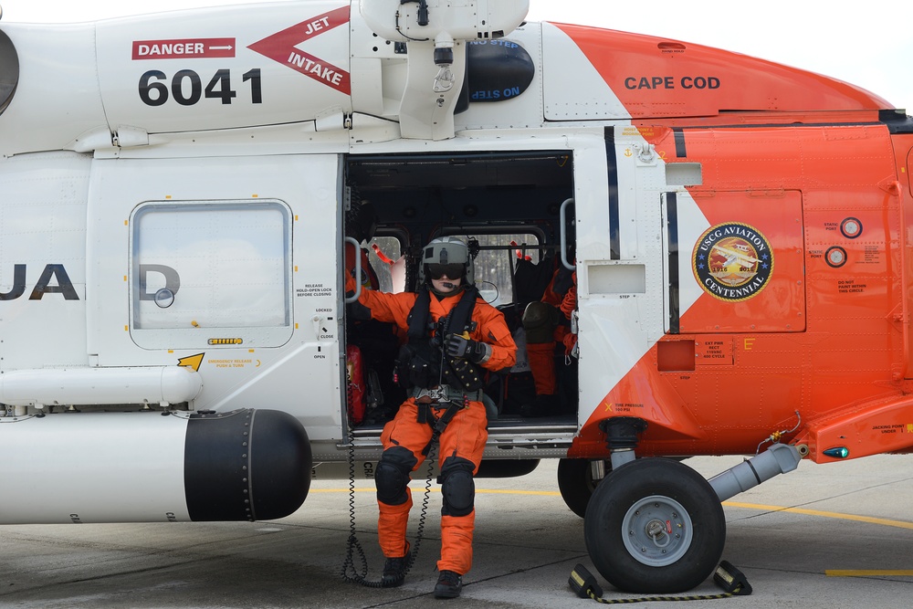 Frigid flying: Coast Guard aircrews take on New England Winter