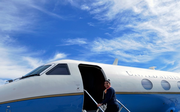 99th Airlift Squadron flight attendants perform unique, solo, selectively-manned Gulfstream mission