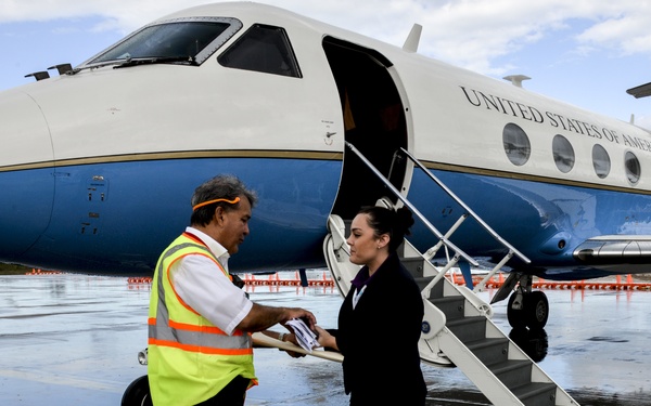 99th Airlift Squadron flight attendants perform unique, solo, selectively-manned Gulfstream mission