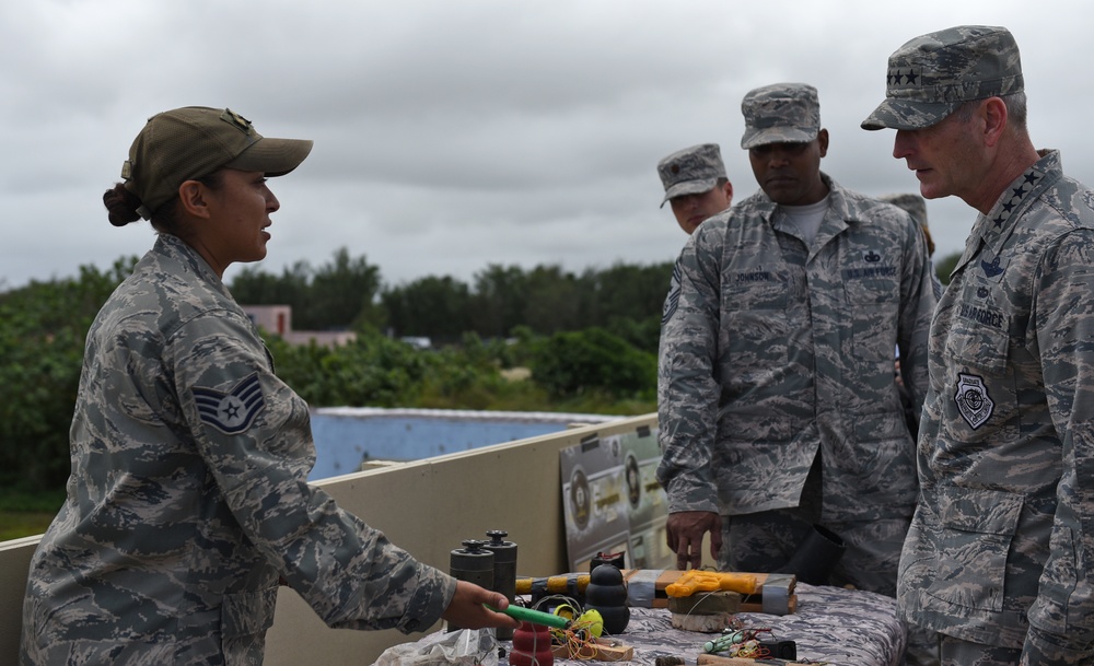 PACAF commander visits Andersen, asserts importance of warfighting capability in Pacific