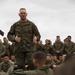 BLT commander, sergeant major address embarked troops