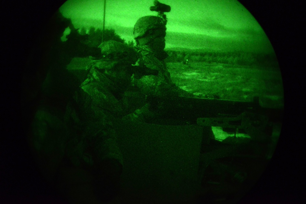 Lipizzaner III exercise: .50-caliber machine gun night.
