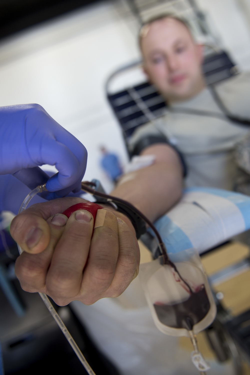 Giving blood to brothers in arms