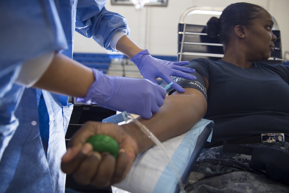 Giving blood to brothers in arms