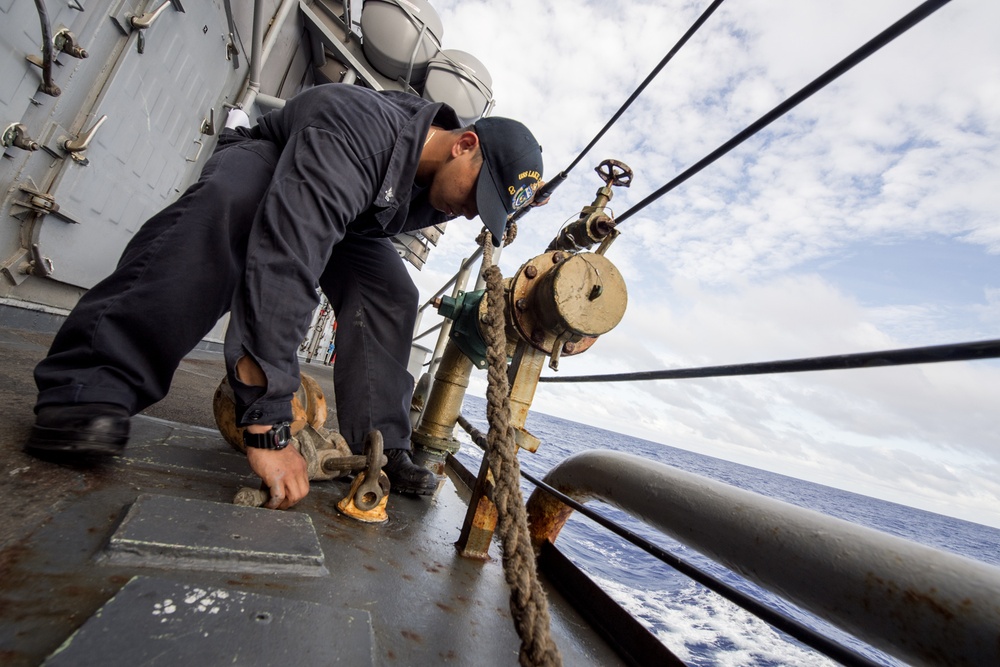 USS Lake Champlain (CG 57) Replenishment-at-Sea Preparation
