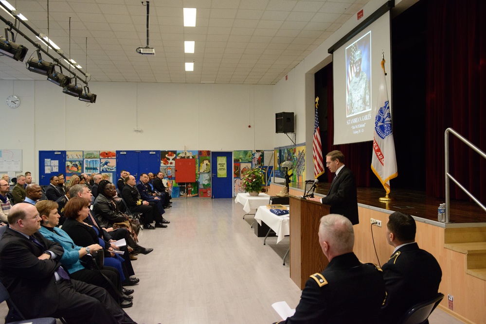 Memorial Ceremony for SSG Andrea Gables