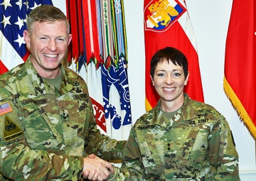 Maj. Gen. Barbara R. Holcomb visits Caserma Ederle in Vicenza, Italy