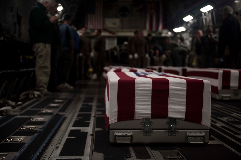 Dignified Transfer of Tarawa Marines