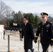 The Prime Minister of Japan lays a wreath at the Tomb of the Unknown Soldier in Arlington National Cemetery