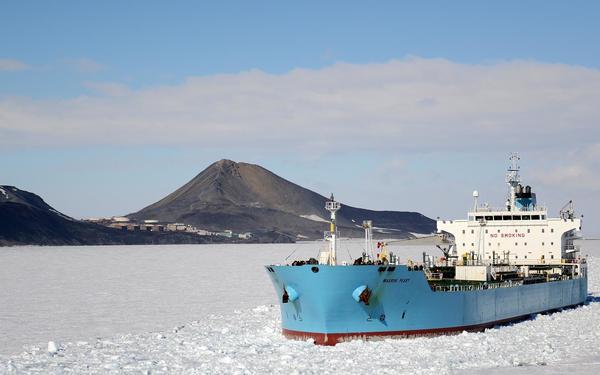 Coast Guard Cutter Polar Star operates in Antarctica