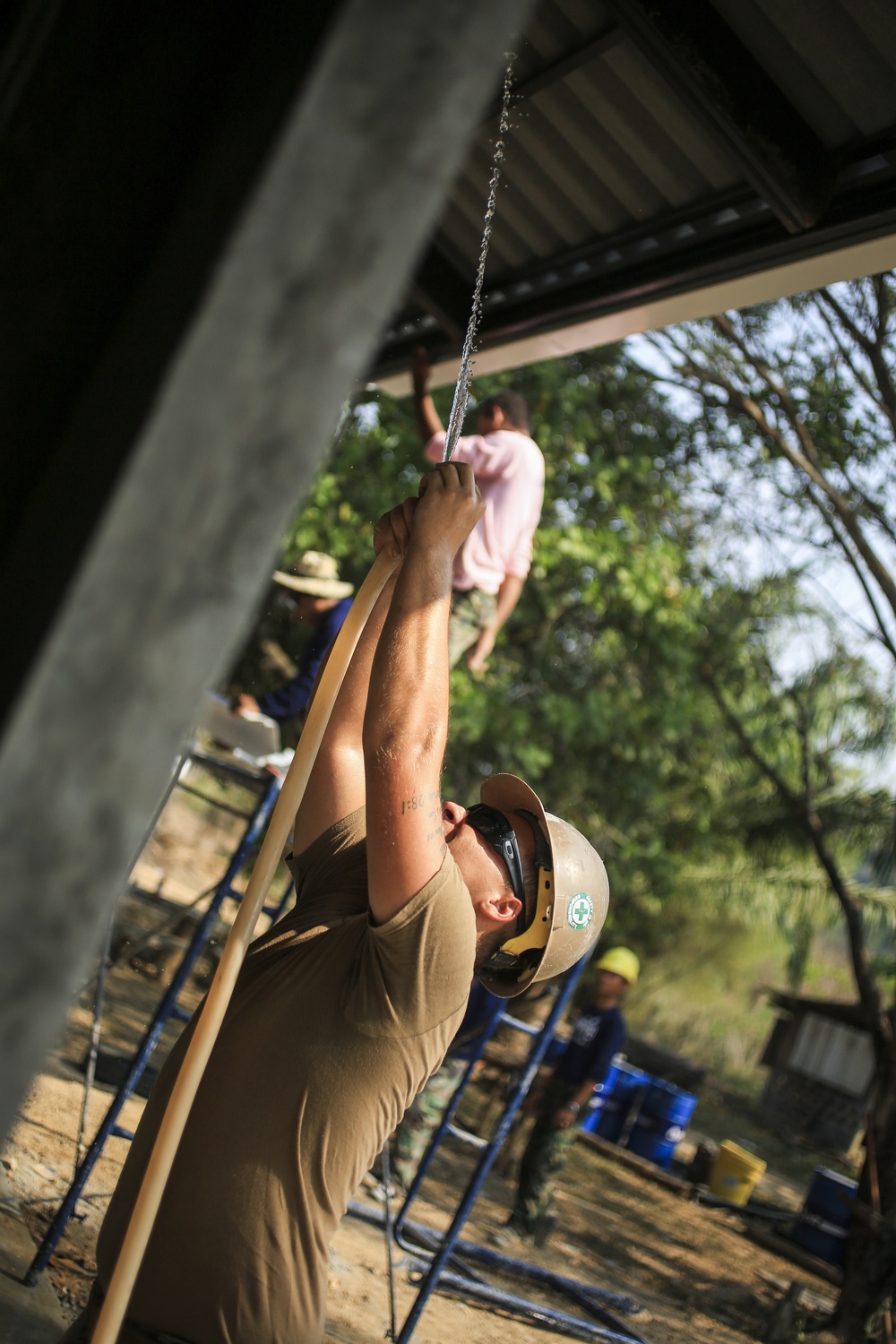 Construction Continues at the Ban Nong Muang School, During Cobra Gold 17