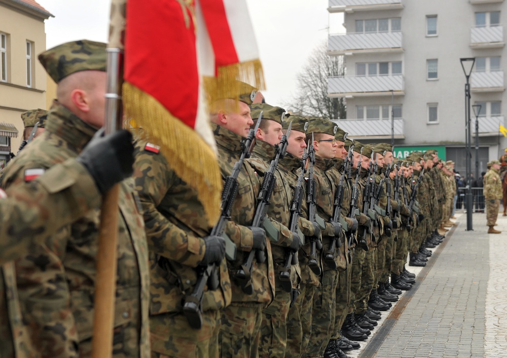 64th BSB, 4th ID is formally welcomed into Poland