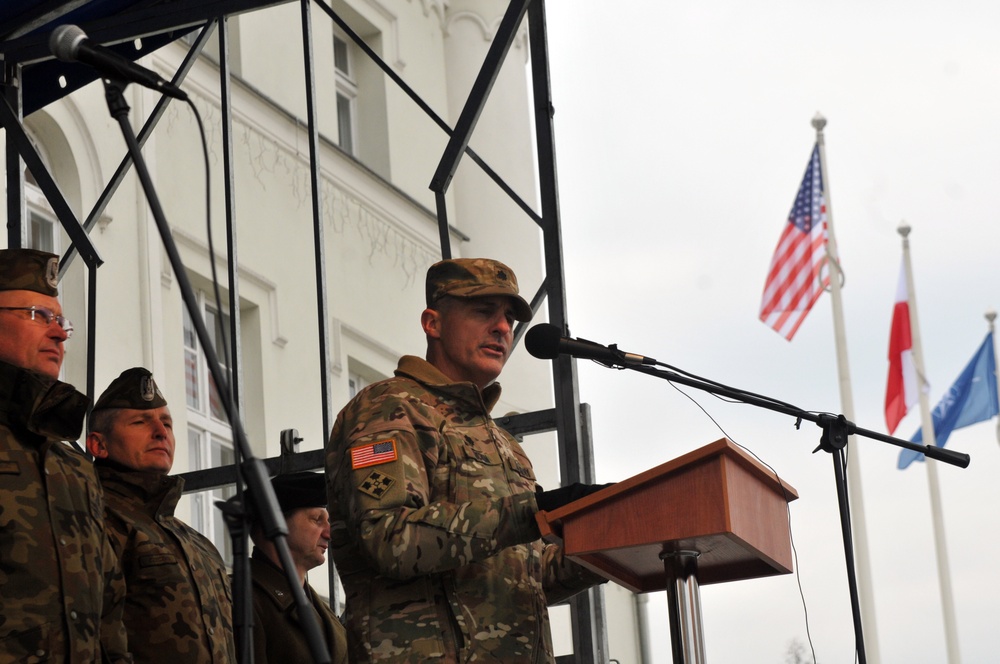 64th BSB, 4th ID is formally welcomed into Poland