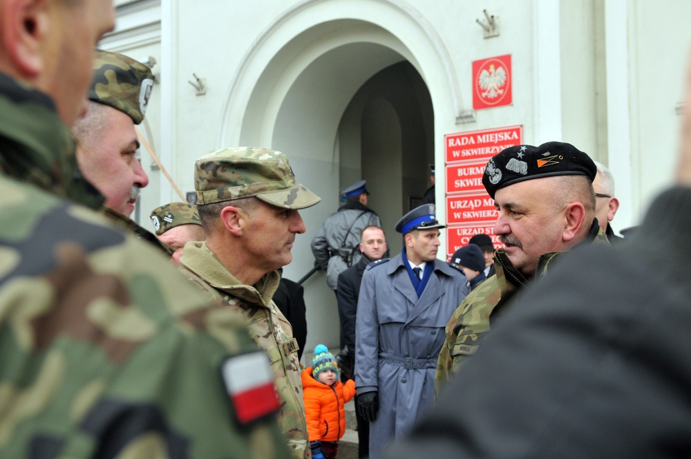 64th BSB, 4th ID is formally welcomed into Poland