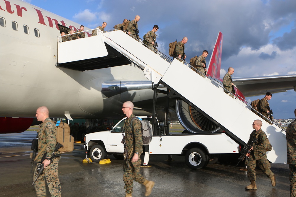 Lejeune-based Marine battalion deploys to the Pacific