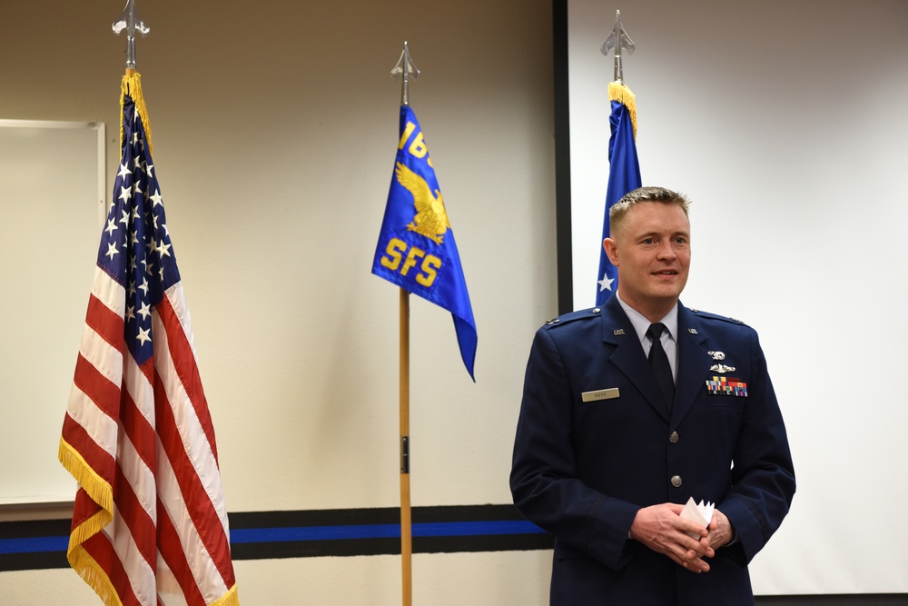 Riffe takes command of 168th Security Forces Squadron