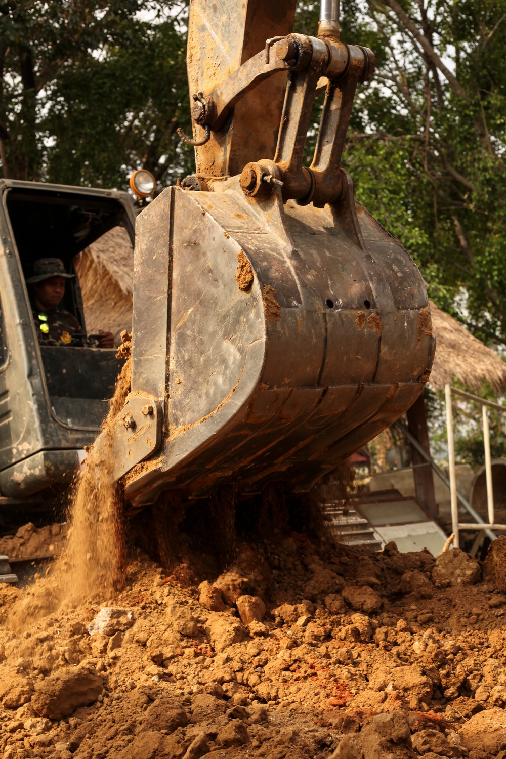 Construction of a Multipurpose Room Continues at the Ban Non Lueam School, Korat Province