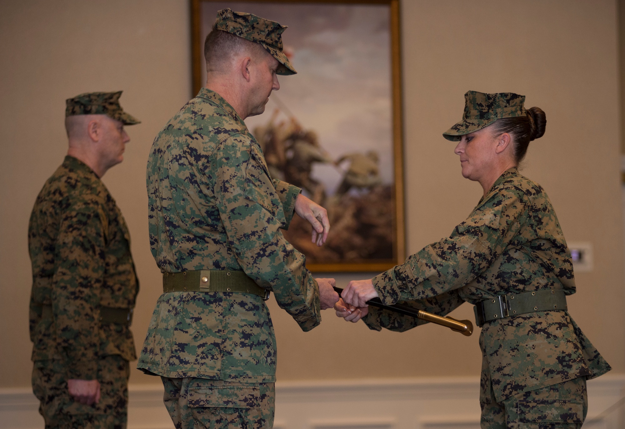 U.S. Marine Corps Sgt. Maj. Denise Ruiz, incoming sergeant major