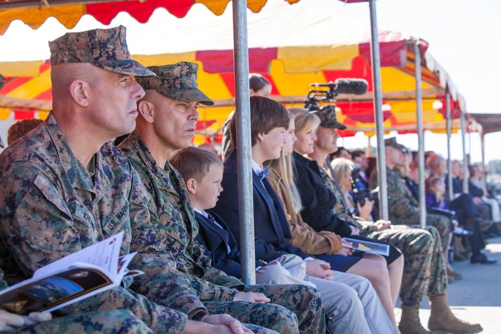 Brig. General Matthew G. Glavy, commanding general of 2nd MAW attends the MAG-31 Change of Command