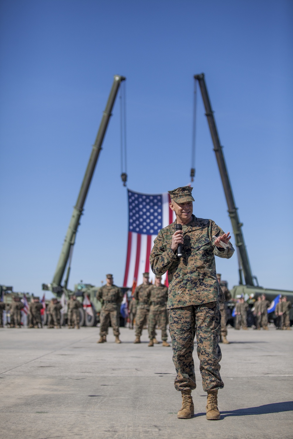 Brig. General Matthew G. Glavy, commanding general of 2nd MAW attends the MAG-31 Change of Command