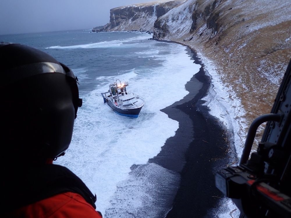 Jayhawk crew rescues three near Akutan Harbor, Alaska